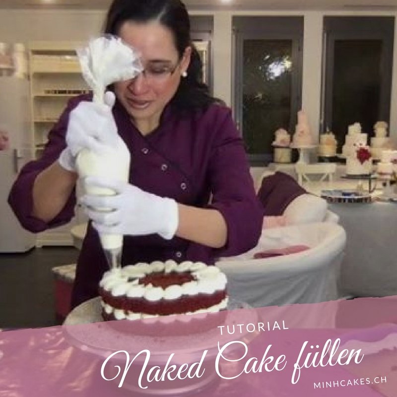 Anleitung zum Naked Cake füllen