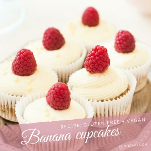 Vegan Gluten Free Banana Cupcakes - Recipe From Minh Cakes BLog